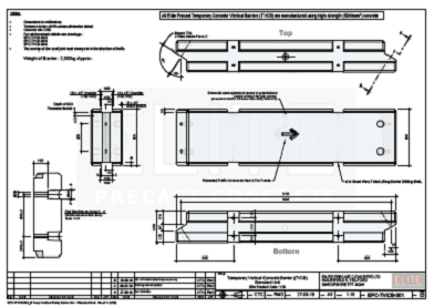 Temporary Vertical Safety Barrier - Standard 001